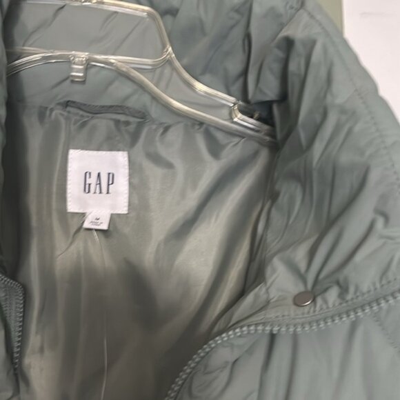 🆕 NWT Quilted Nylon Jacket, The GAP, Women’s Size Medium, Sage Green - Picture 4 of 10